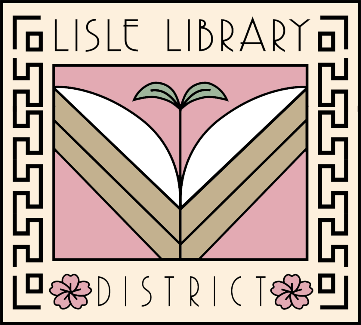 Hokusai inspired Library logo